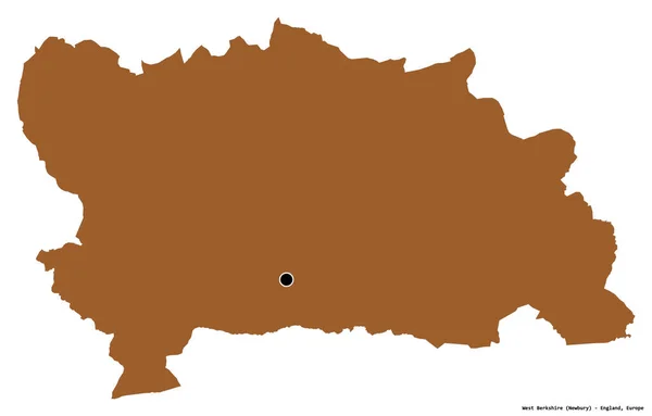 Forma Del West Berkshire Contea Inghilterra Con Sua Capitale Isolata — Foto Stock