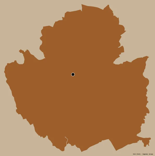 イギリスの統一的な権威であるヨークの形は その首都をしっかりとした色の背景に隔離しています パターン化されたテクスチャの構成 3Dレンダリング — ストック写真