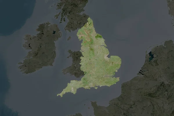 Tvar Anglie Oddělený Odvodňováním Sousedních Oblastí Satelitní Snímky Vykreslování — Stock fotografie