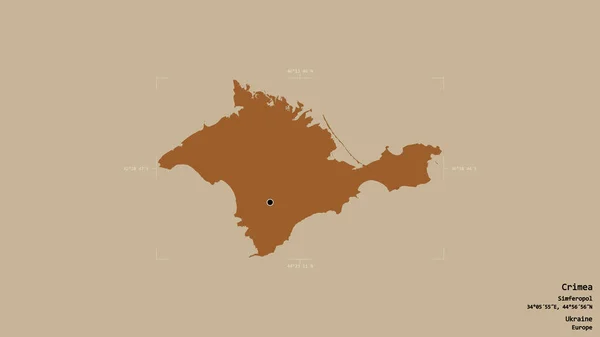 Gebied Van Krim Autonome Republiek Van Oekraine Geïsoleerd Een Solide — Stockfoto