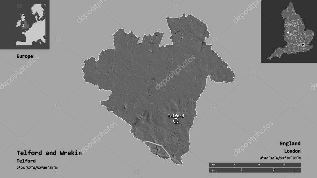 Forma de Telford y Wrekin, autoridad unitaria de Inglaterra, y su