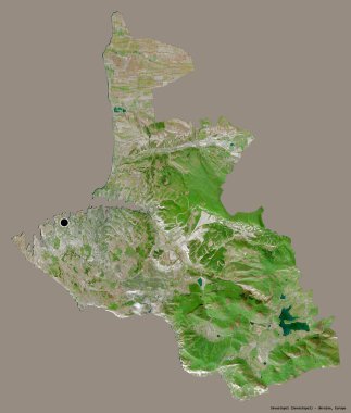 Sivastopol 'un şekli, Ukrayna özerk cumhuriyeti, başkenti katı bir renk arkaplanı ile izole edilmiştir. Uydu görüntüleri. 3B görüntüleme