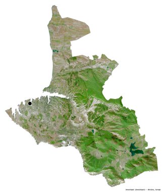 Sivastopol, Ukrayna özerk cumhuriyeti, başkenti beyaz arka planda izole edilmiş. Uydu görüntüleri. 3B görüntüleme