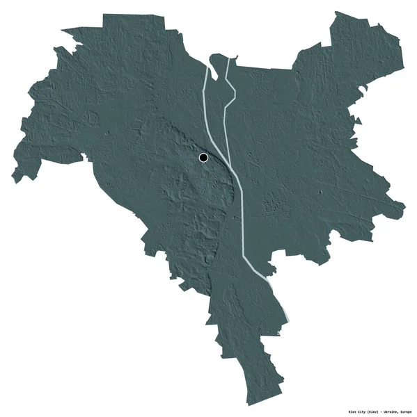 Forma Della Città Kiev Città Indipendente Dell Ucraina Con Sua — Foto Stock