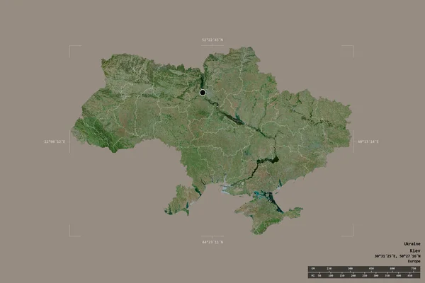 Zone Ukraine Isolée Sur Fond Solide Dans Une Zone Délimitée — Photo
