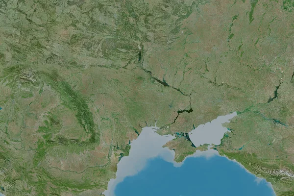 乌克兰的广袤地区 卫星图像 3D渲染 — 图库照片
