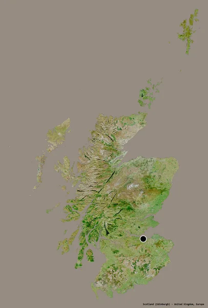 Forma Escocia Región Del Reino Unido Con Capital Aislada Sobre — Foto de Stock
