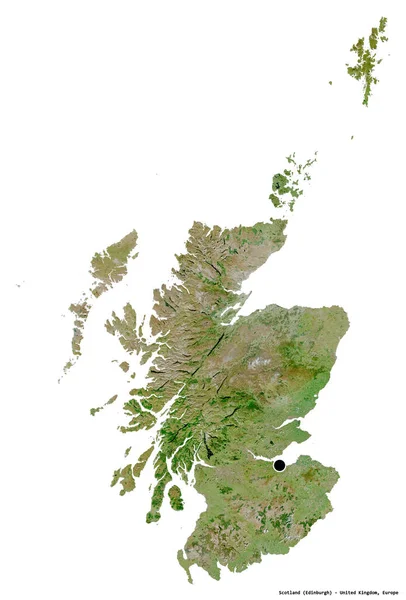 Forma Escocia Región Del Reino Unido Con Capital Aislada Sobre —  Fotos de Stock