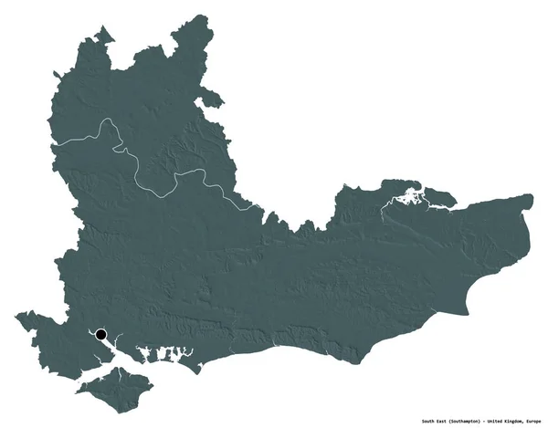 Σχήμα Νοτιοανατολικής Περιοχή Του Ηνωμένου Βασιλείου Την Πρωτεύουσα Της Απομονωμένη — Φωτογραφία Αρχείου