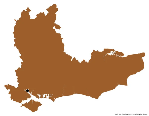 Birleşik Krallık Güneydoğu Bölgesi Başkenti Beyaz Arka Planda Izole Edilmiş — Stok fotoğraf