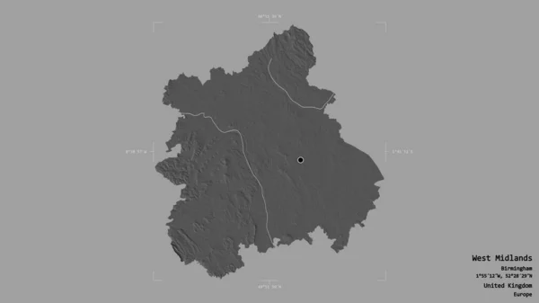 Територія Західного Мідленду Регіону Сполученого Королівства Ізольована Твердому Тлі Геотермальному — стокове фото