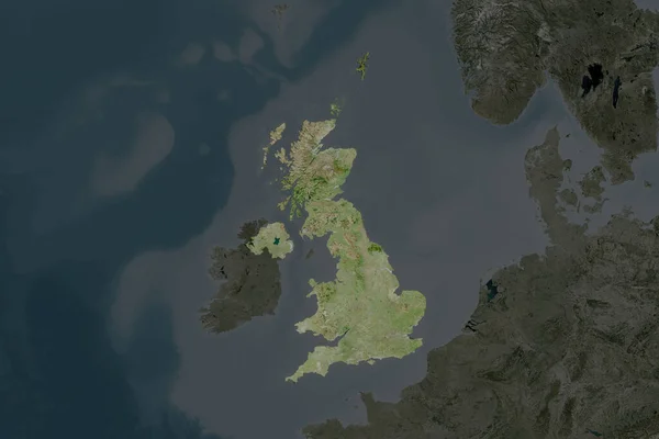 Forma Del Reino Unido Separada Por Desaturación Las Zonas Vecinas — Foto de Stock