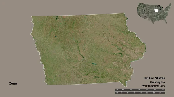 Birleşik Devletler Iowa Eyaleti Başkenti Sağlam Arka Planda Izole Edilmiş — Stok fotoğraf