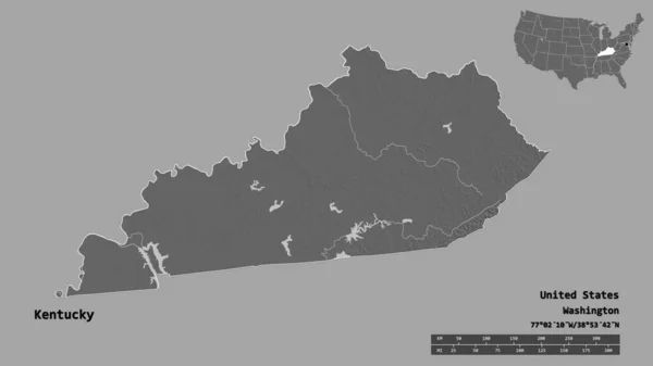 Vorm Van Kentucky Staat Van Het Vasteland Van Verenigde Staten — Stockfoto