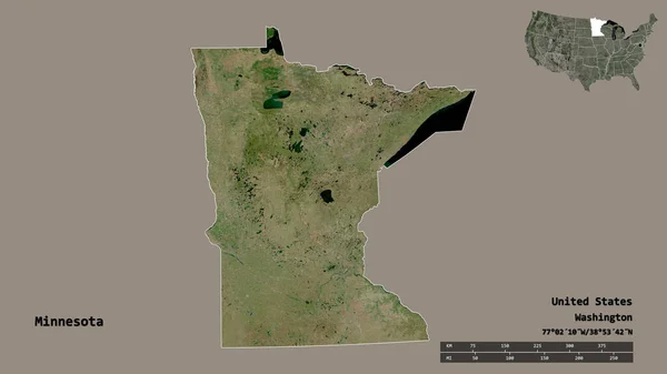 Minnesota Nın Şekli Birleşik Devletler Anakara Eyaleti Başkenti Sağlam Arka — Stok fotoğraf