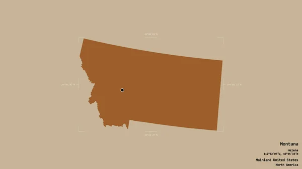 Area Del Montana Stato Del Continente Degli Stati Uniti Isolato — Foto Stock