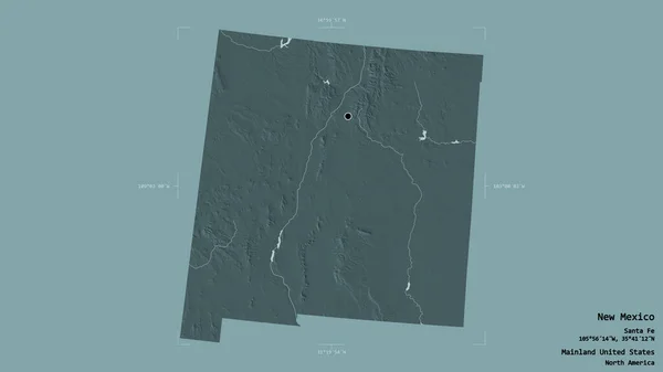 Area Del Nuovo Messico Stato Degli Stati Uniti Continentali Isolata — Foto Stock