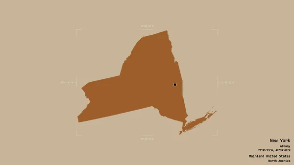 Région New York État Continent Américain Isolée Sur Fond Solide — Photo