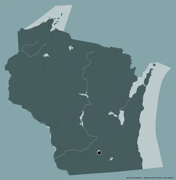Vorm Van Wisconsin Staat Van Het Vasteland Van Verenigde Staten — Stockfoto