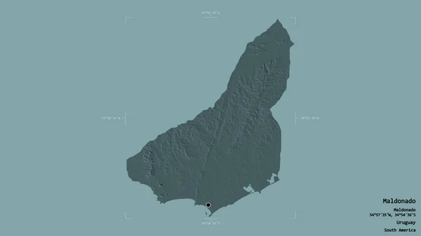 Територія Мальдонадо Департамент Уругваю Ізольована Твердому Тлі Геотермальній Обмежувальній Коробці — стокове фото