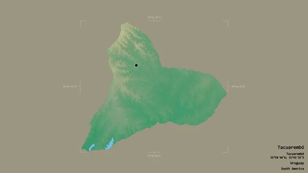 Área Tacuarembo Departamento Uruguay Aislada Sobre Fondo Sólido Una Caja — Foto de Stock