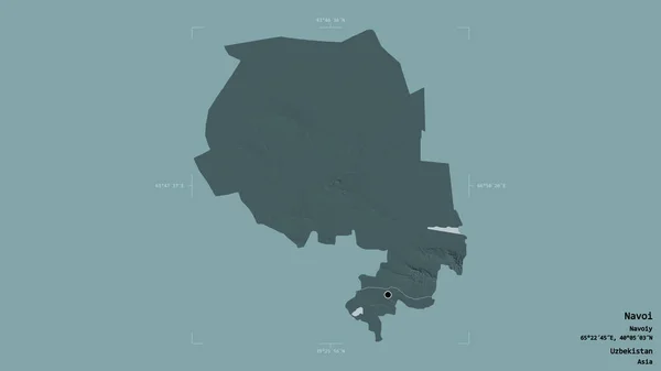 Площадь Навои Область Узбекистана Изолирована Твердом Фоне Геометрической Рамке Метки — стоковое фото