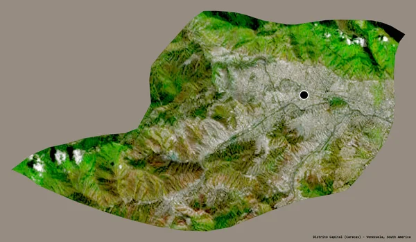 Форма Міста Distrito Capital Штат Венесуела Своєю Столицею Ізольованою Суцільному — стокове фото