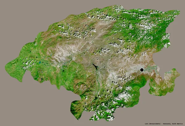 Tvar Lara Stát Venezuela Hlavním Městem Izolované Pevném Barevném Pozadí — Stock fotografie