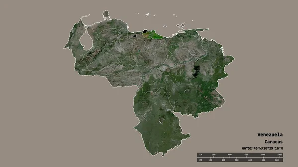 Forma Desnaturalizada Venezuela Con Capital Principal División Regional Área Separada —  Fotos de Stock