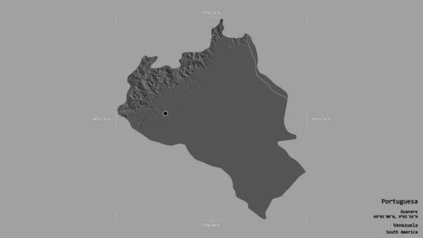 Zona Portuguesa Estado Venezuela Aislada Sobre Fondo Sólido Una Caja — Foto de Stock