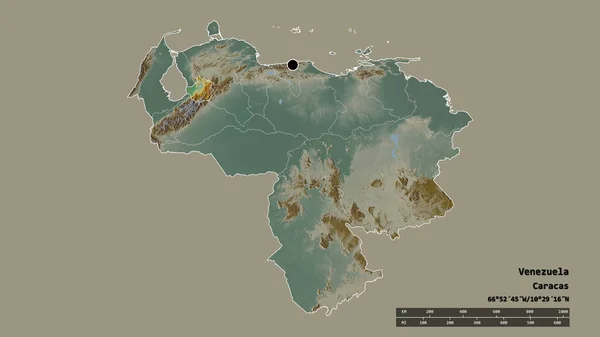 Зневірена Форма Венесуели Столицею Основним Регіональним Поділом Відокремленою Територією Трухільйо — стокове фото