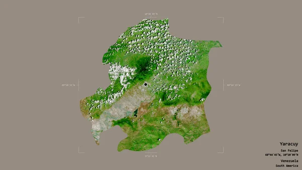 Oblast Yaracuy Stát Venezuela Izolovaný Pevném Pozadí Georeferencované Hraniční Oblasti — Stock fotografie