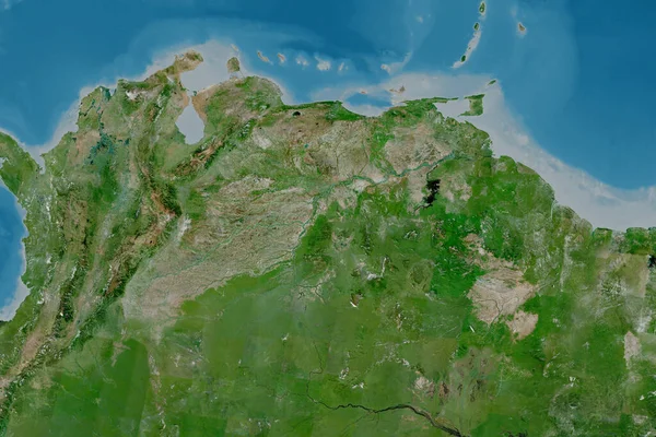 Área Extendida Venezuela Imágenes Satélite Renderizado — Foto de Stock