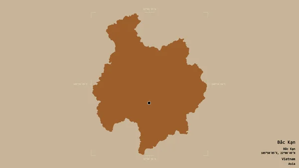 Район Бак Кан Провинция Вьетнам Изолирован Твердом Фоне Геометрической Коробке — стоковое фото