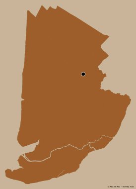 Vietnam vilayeti Ca Mau 'nun şekli, başkenti koyu renk arka planda izole edilmiş. Desenli dokuların bileşimi. 3B görüntüleme