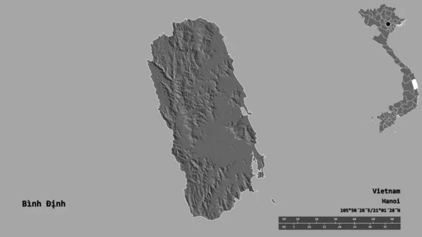 Форма Binh Inh Провинция Вьетнам Столицей Изолированы Твердом Фоне Дистанционный — стоковое фото