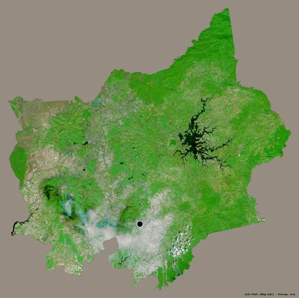Форма Binh Phuoc Провинция Вьетнам Столицей Изолированы Твердом Цветном Фоне — стоковое фото