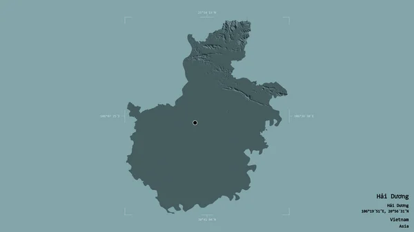 Район Хай Дуонг Провинция Вьетнам Изолирован Твердом Фоне Геометрической Коробке — стоковое фото