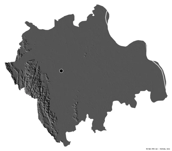 Shape Nam Provinz Von Vietnam Mit Seiner Hauptstadt Isoliert Auf — Stockfoto