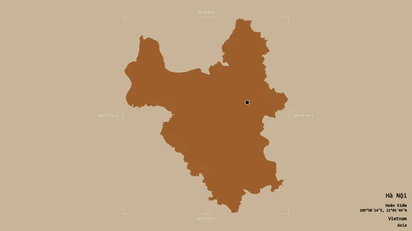 Området Noi Staden Vietnam Isolerad Solid Bakgrund Georefererad Avgränsande Box — Stockfoto