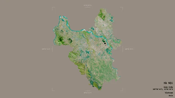 Área Noi Cidade Vietnã Isolada Fundo Sólido Uma Caixa Delimitadora — Fotografia de Stock