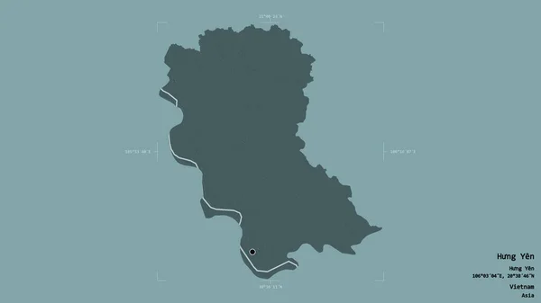 Район Хунъен Провинция Вьетнам Изолирован Твёрдом Фоне Геометрической Коробке Метки — стоковое фото