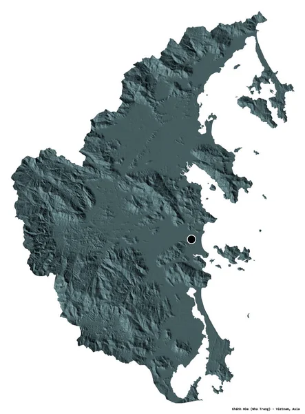 Forma Khanh Hoa Provincia Vietnam Con Capital Aislada Sobre Fondo —  Fotos de Stock