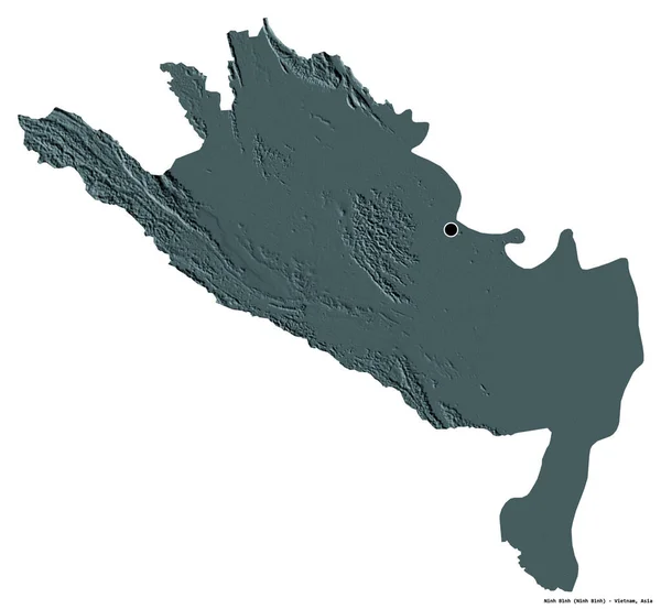 Форма Нинь Бинь Провинция Вьетнам Столицей Изолированы Белом Фоне Цветная — стоковое фото
