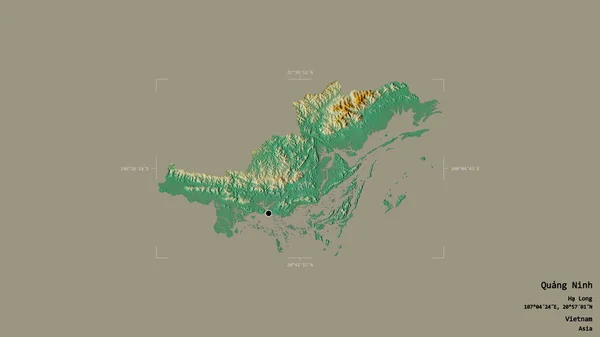 Oblast Quang Ninh Provincie Vietnam Izolovaná Pevném Pozadí Georeferencované Hraniční — Stock fotografie