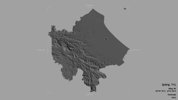 Oblast Quang Tri Provincie Vietnam Izolovaná Pevném Pozadí Georeferencované Hraniční — Stock fotografie