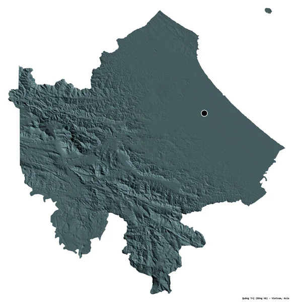 Forme Quang Tri Province Vietnam Avec Capitale Isolée Sur Fond — Photo