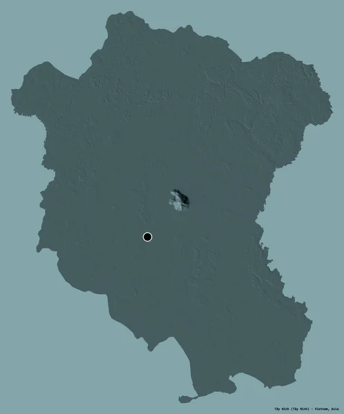 Форма Тай Нін Провінція Єтнам Своєю Столицею Ізольованою Суцільному Кольоровому — стокове фото