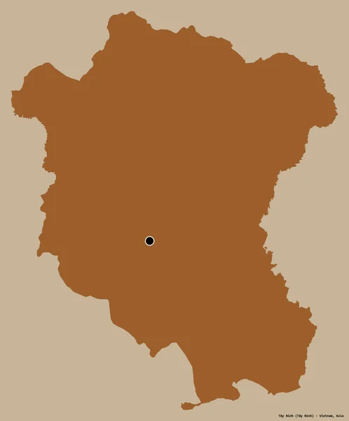 Форма Тай Нинь Провинция Вьетнам Столицей Изолированы Твердом Цветном Фоне — стоковое фото