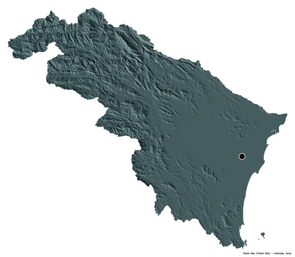 Forma Thanh Hoa Provincia Vietnam Con Capital Aislada Sobre Fondo —  Fotos de Stock